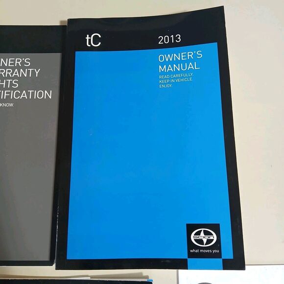 2013 Scion tC Owners Manual Set User Guide Book w/ Case OEM Factory Original - Picture 2 of 7